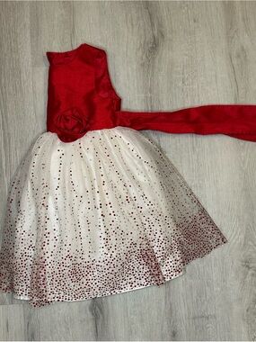 Kids dresses - 2 for $15 - Girls Red & White Sparkle Tulle Dress